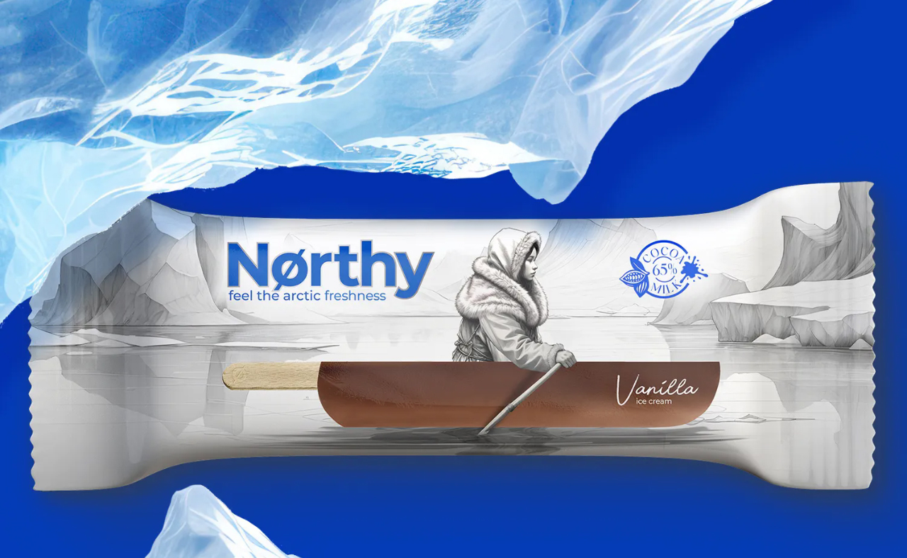 探索“北方”冰淇淋包装设计的独特魅力:从自然到故事的视觉传达 探索“北方”冰淇淋包装设计的独特魅力:从自然到故事的视觉传达