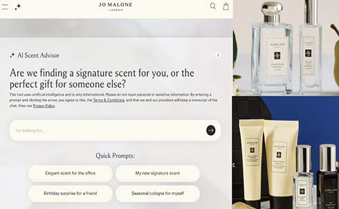 Jo Malone London推出AI驱动的香氛顾问